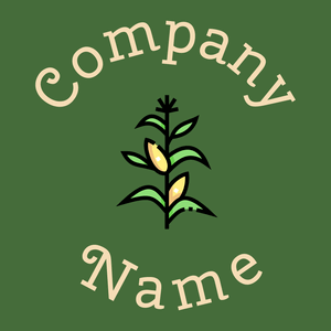 Corn logo on a Green House background - Agricultura