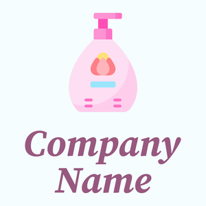 Liquid soap logo on a Azure background - Abstrait