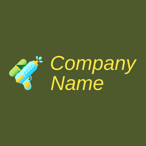 Water gun logo on a dark green background - Jogos & Recreação