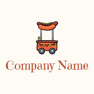 Food stall logo on a Floral White background - Food & Drink