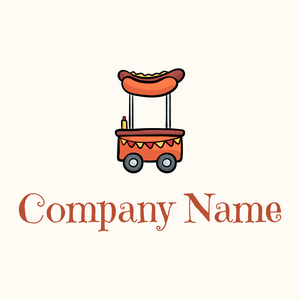 Food stall logo on a Floral White background - Essen & Trinken