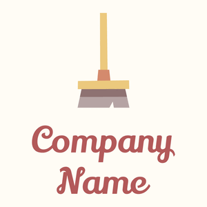 Standing Broom logo on a White background - Limpieza & Mantenimiento