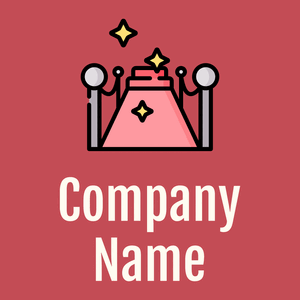 Red carpet logo on a Fuzzy Wuzzy Brown background - Entretenimento & Artes