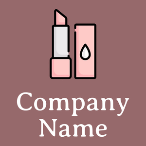Lip balm logo on a Copper Rose background - Fashion & Beauty
