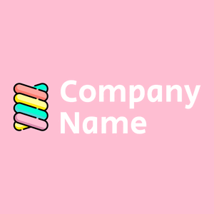 Marshmallow logo on a pink background - Abstrait