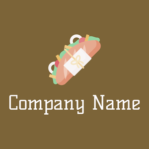 Banh mi logo on a Shingle Fawn background - Abstrato