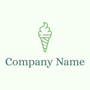 Ice cream logo on a Honeydew background - Essen & Trinken