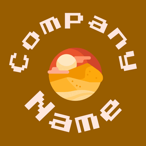 Tangerine Desert on a Olive background - Landschapsarchitectuur