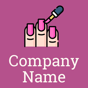 Nail polish logo on a Royal Heath background - Moda & Belleza