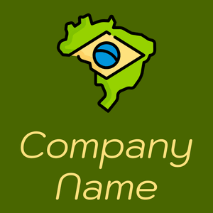 Brazil logo on a Olive background - Viaggi & Alberghi
