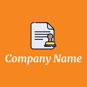 Notary logo on a Carrot Orange background - Negócios & Consultoria