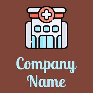 Hospital logo on a Red Robin background - Arquitetura