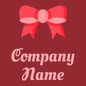Sunset Orange Ribbon bow on a Bright Red background - Domaine sportif