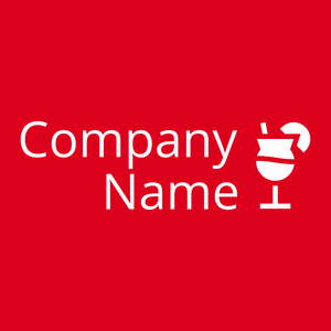 Cocktail logo on a Venetian Red background - Cibo & Bevande