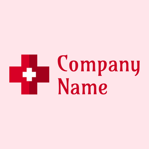 Venetian Red Red cross on a Lavender Blush background - Religieus
