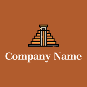 Pyramid logo on a Fiery Orange background - Viajes & Hoteles
