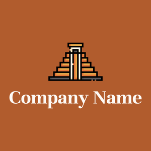 Pyramid logo on a Fiery Orange background - Viaggi & Alberghi