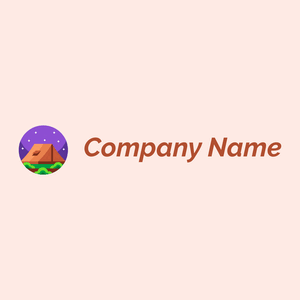 Tent logo on a Misty Rose background - Abstracto