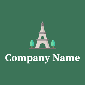 Eiffel tower logo on a Amazon background - Abstracto