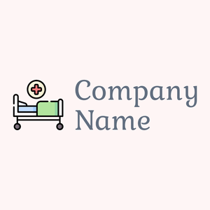 Hospital bed logo on a Snow background - Médicale & Pharmaceutique