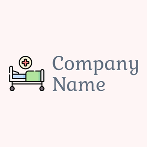 Hospital bed logo on a Snow background - Hospital & Farmácia