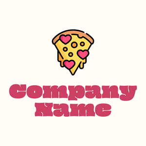 Love Pizza logo on a Floral White background - Food & Drink