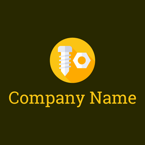 Screw logo on a Dark Green background - Costruzioni & Strumenti