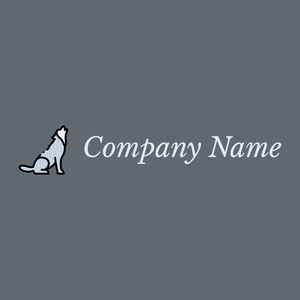 Wolf logo on a Shuttle Grey background - Animales & Animales de compañía