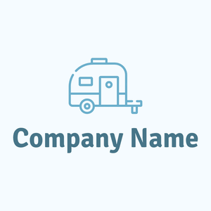 Camper logo on a Alice Blue background - Auto & Voertuig
