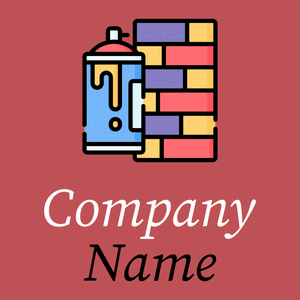 Graffiti logo on a Fuzzy Wuzzy Brown background - Arte & Entretenimiento