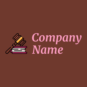 Law logo on a Mocha background - Negócios & Consultoria