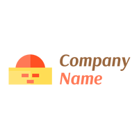 Sunset logo on a White background - Abstrait