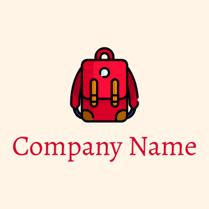 Red Backpack on a Seashell background - Viagens & Hotel