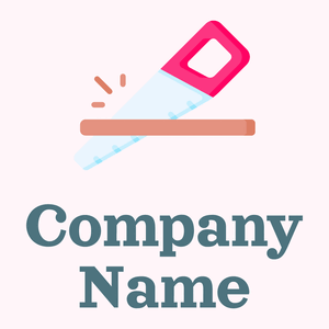 Saw logo on a Lavender Blush background - Construcción & Herramientas