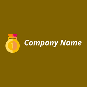 Medal on a Olive background - Abstrato