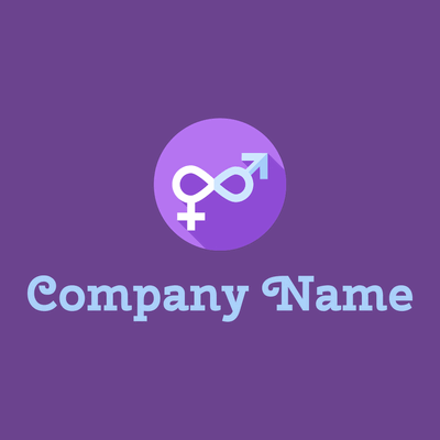 Bisexual logo on a violet background - Partnervermittlung