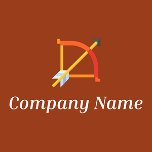 Archery logo on a brown background - Esportes