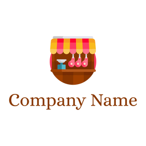 Butcher shop logo on a White background - Food & Drink