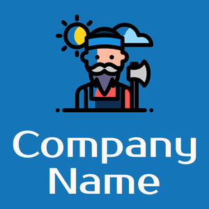 Lumberjack logo on a Denim background - Bouw & Gereedschap