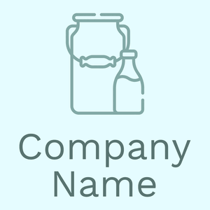 Milk logo on a Light Cyan background - Agricultura