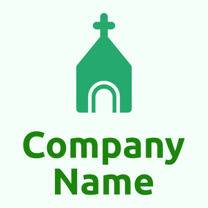 Church on a Mint Cream background - Religión
