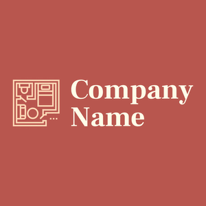 Interior design logo on a Chestnut background - Domaine de l'architechture