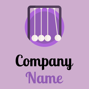 Newton cradle logo on a Lilac background - Crianças & Cuidados