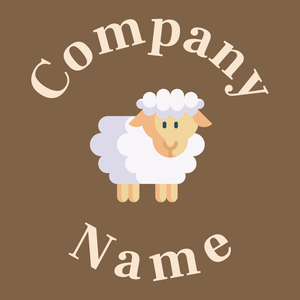 Sheep logo on a Dark Wood background - Landwirtschaft