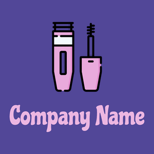 Mascara logo on a Dark Slate Blue background - Moda & Belleza
