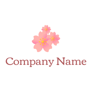 Sakura logo on a White background - Floral
