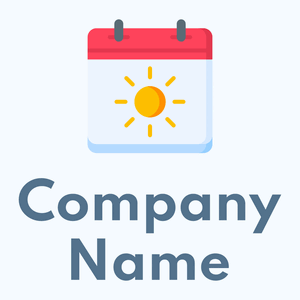 Summer logo on a Alice Blue background - Voyage & Hotel