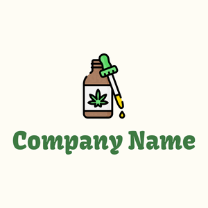 Cannabis oil on a Floral White background - Sommario
