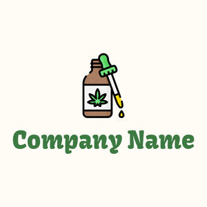 Cannabis oil on a Floral White background - Abstrakt