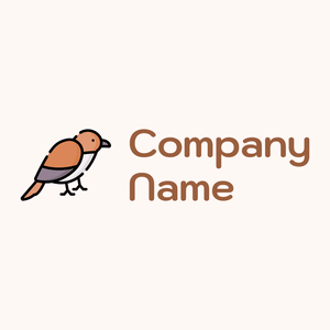 Outlined Sparrow logo on a Seashell background - Animales & Animales de compañía